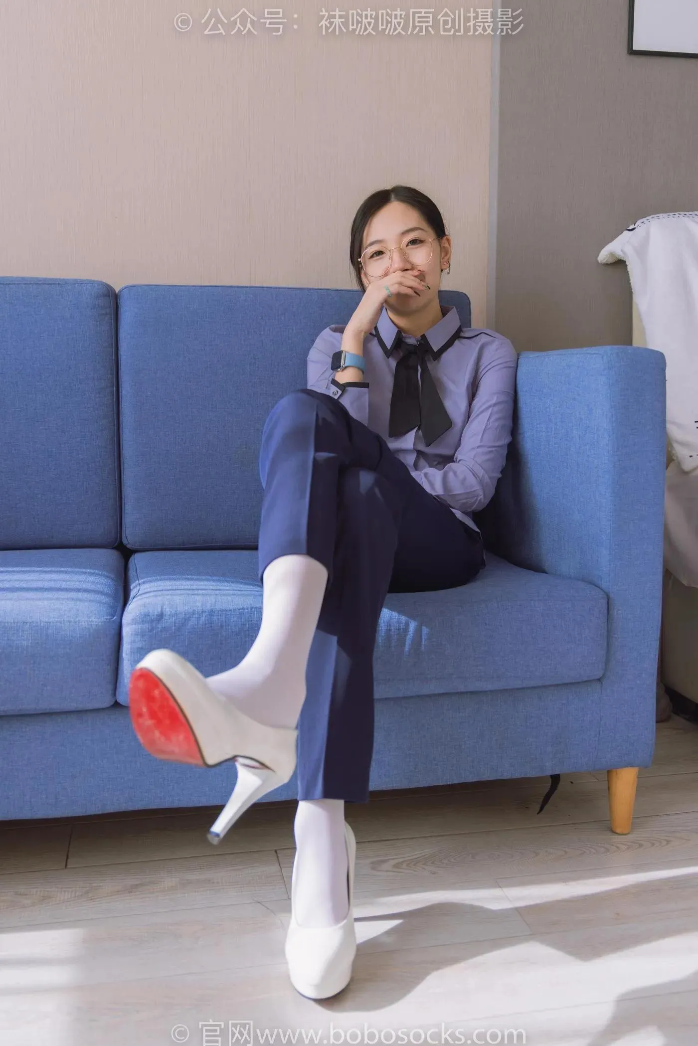 [BoBoSocks袜啵啵]NO.178 小甜豆-高跟鞋、厚白丝、ol风裤里丝 [140P]插图5